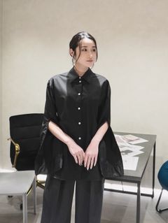 【25SS】SUPIMA ZIP SHIRT / ジップスリーブシャツ (ブラック)