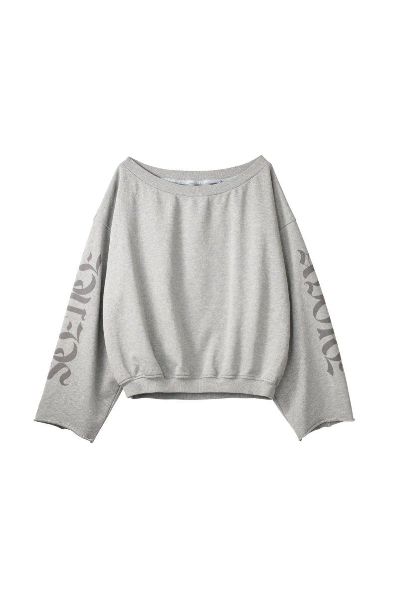 off shoulder vintage sweat (Gray) / オフショルダー ヴィンテージスウェット (グレー) / 26SS