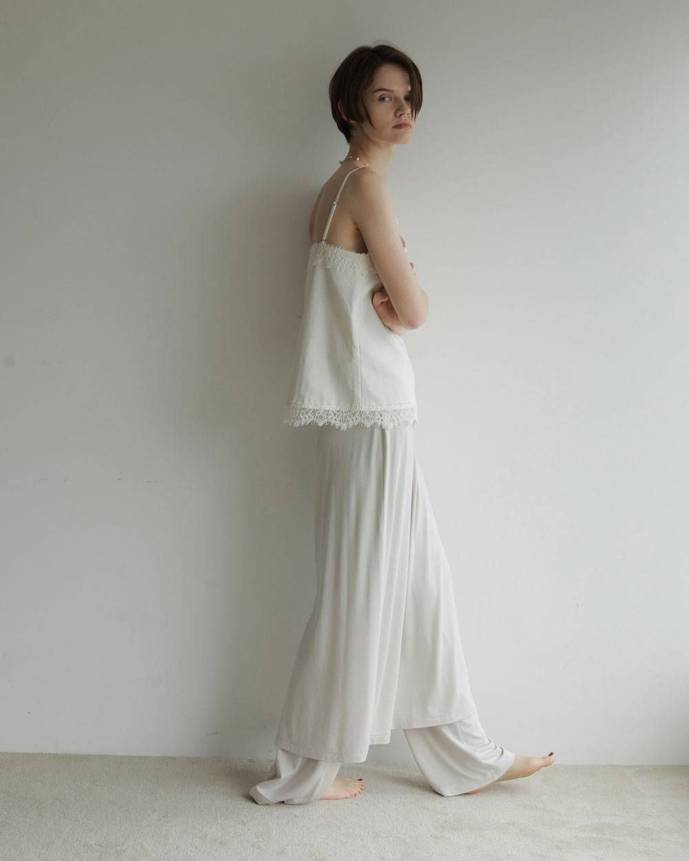 レイヤード ラフパンツ (アイボリー) Layered Rough Pants (Ivory) / 27SS