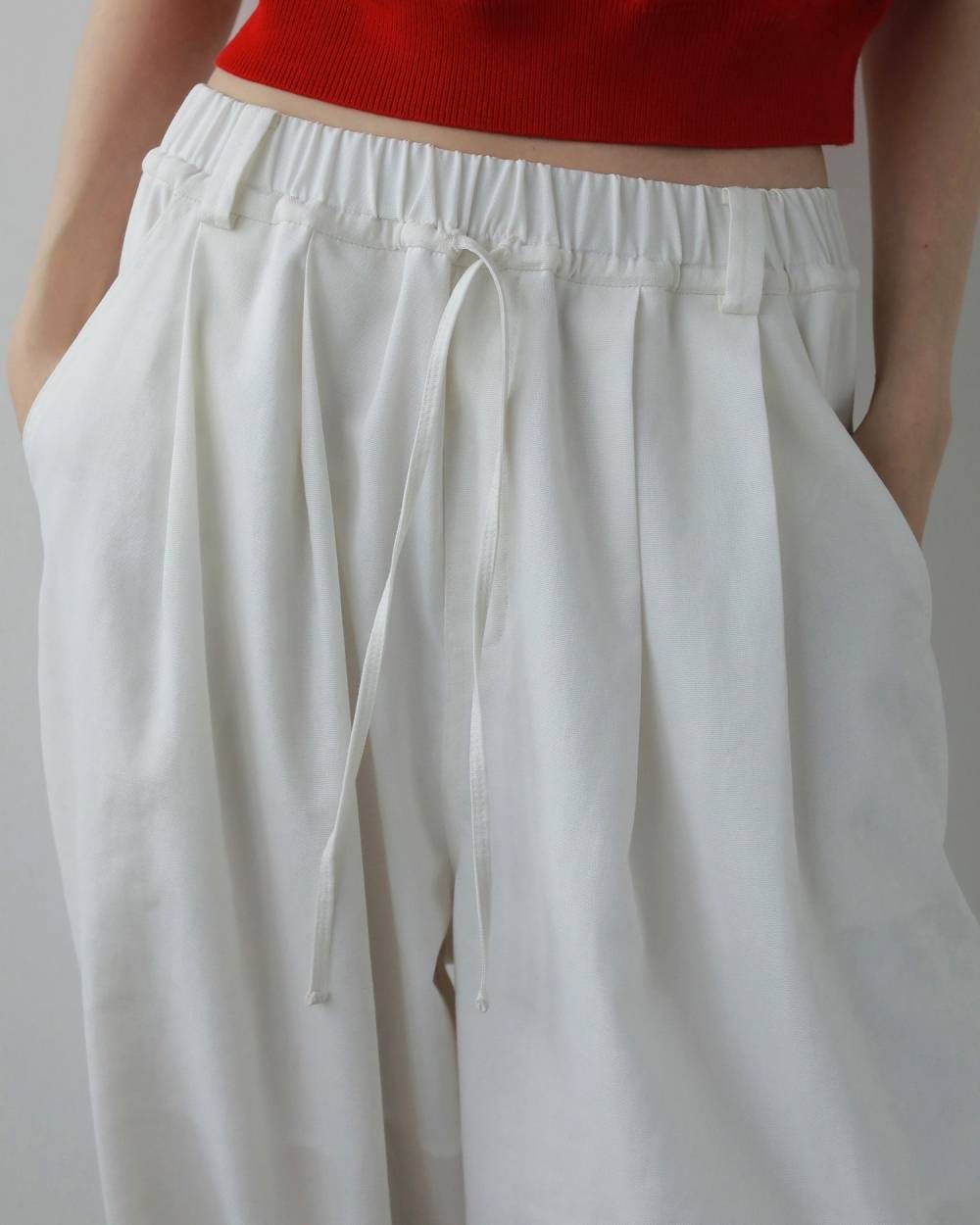 リネンラフパンツ (ホワイト) Linen Rough Pants (White) / 27SS