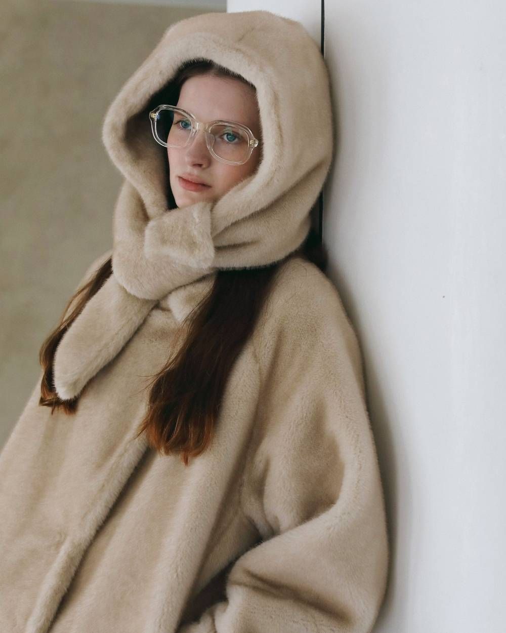 エコミンクファー ジャケット (アイボリー) Eco Minkfur Jacket (Ivory) / 26AW 【6月29日まで期間限定予約】