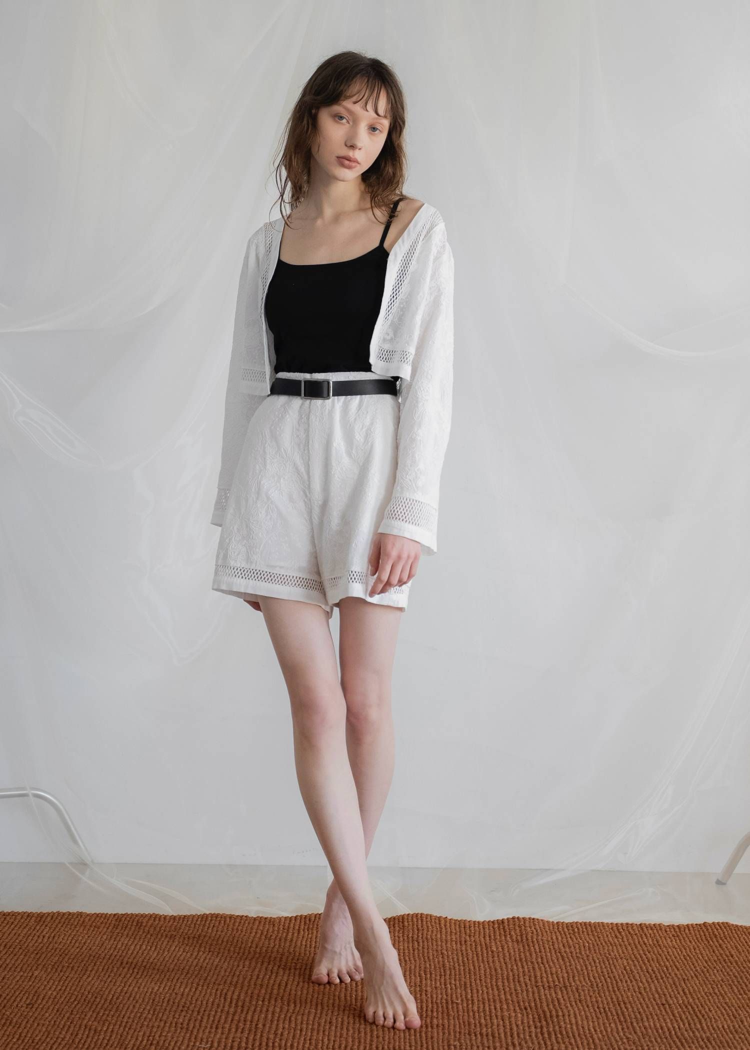 コットンレース ショートパンツ (ホワイト) cotton lace trimming S/PT (White) /  26SS