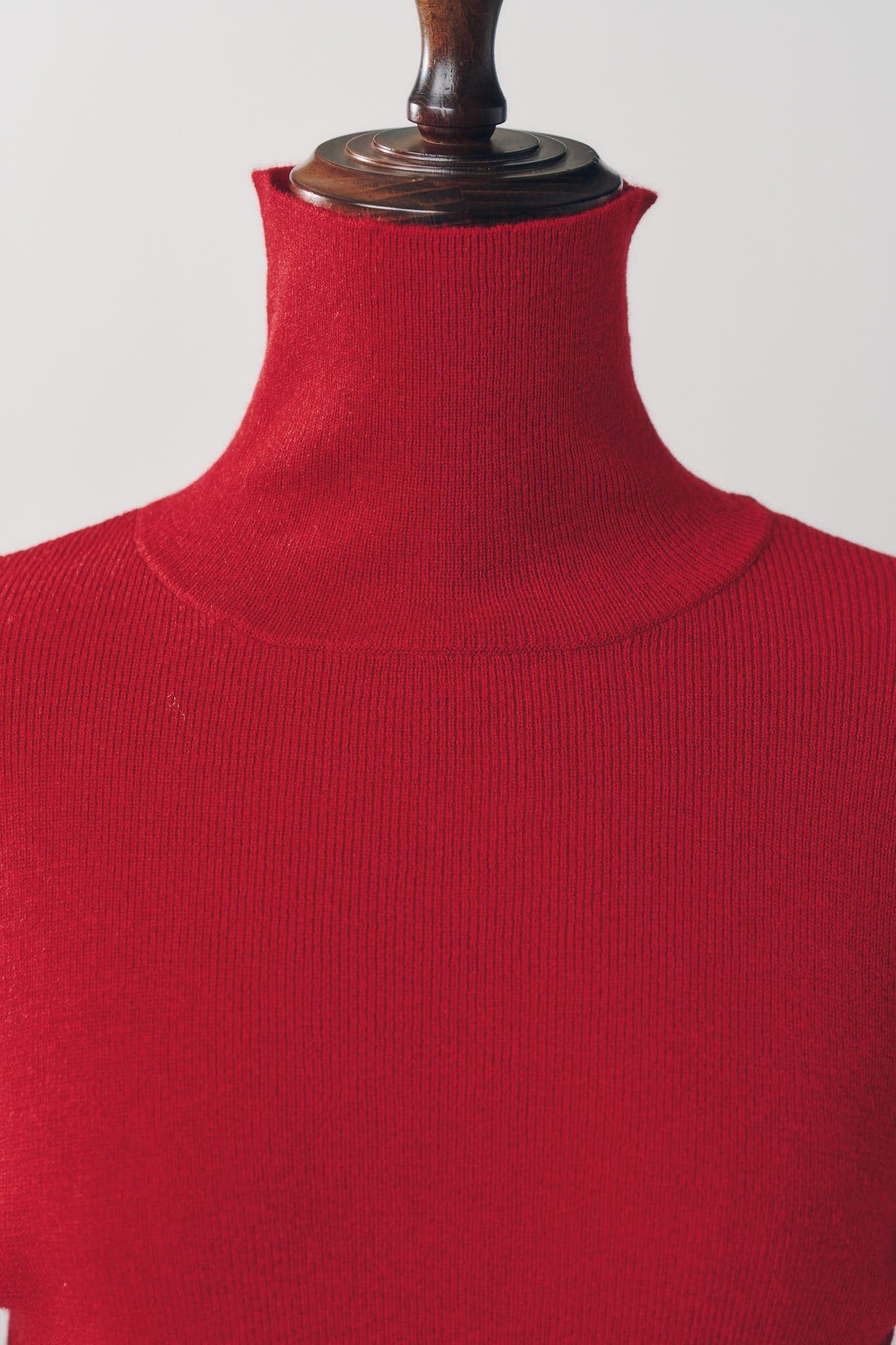 フリルハイネックニット (レッド) frill high neck knit (Red) / 26AW