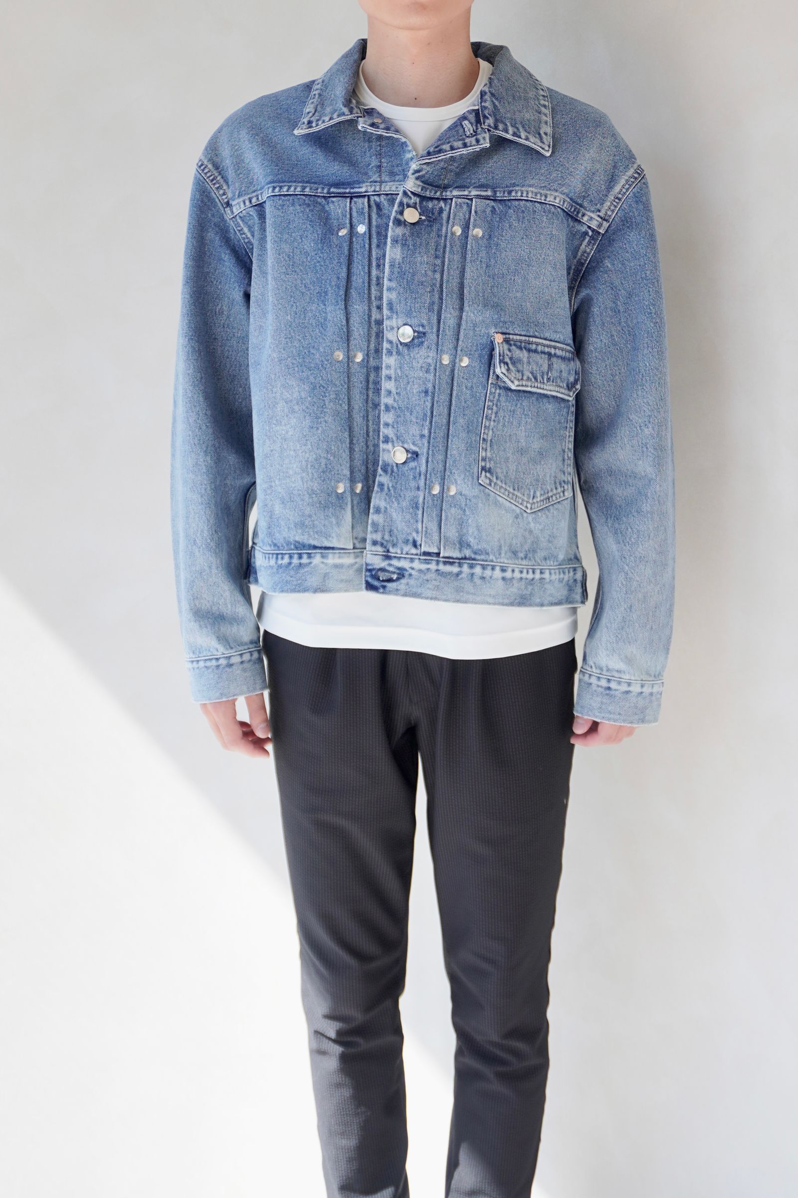 NEW CLASSIC JEAN JACKET / ニュークラシックデニムジャケット / メンズ (ブリーチブルー)