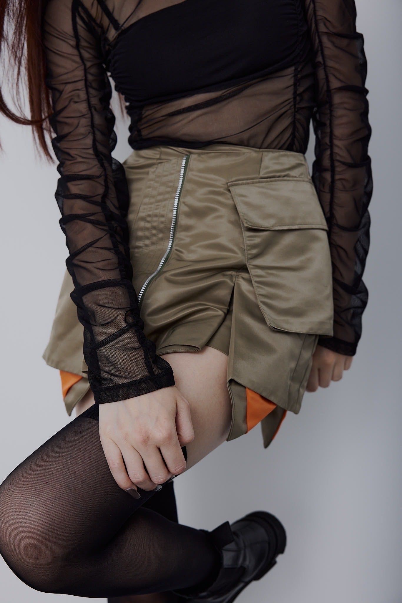 NOUNLESS FLEECE MINI SKIRT