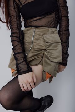 Nylon MA-1 skirt (カーキ)