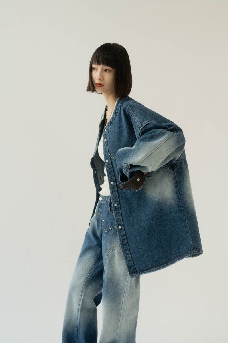 western denim over shirt(unisex) / ウエスタン デニムオーバーシャツ (ウシ) / 25SS