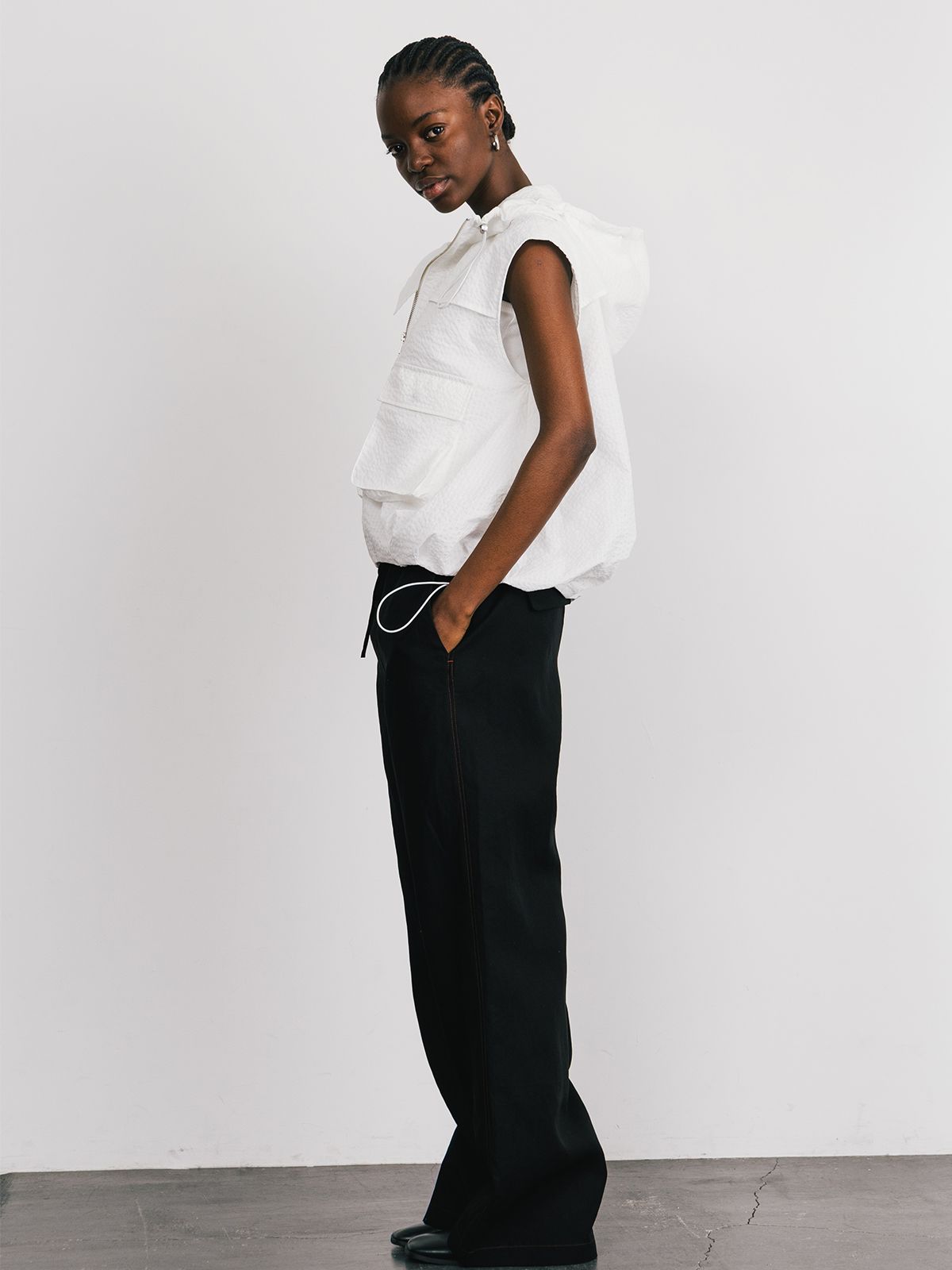 【25SS】TENCEL STITCH PANTS / テンセルステッチパンツ (ブラック)
