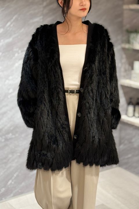 THINK FUR - 【残り1点】Boa Riders Jacket (クリーム) | Sir online 