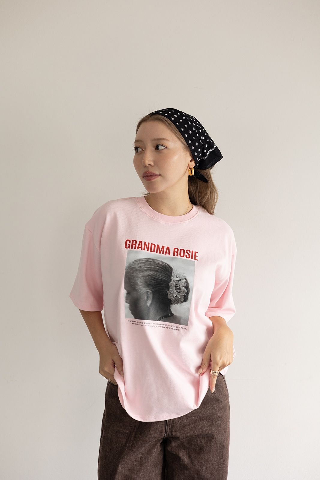 フォトTシャツ (ピンク) GRANDMA ROSIE Photo T-shirt (Pink) /  26SS