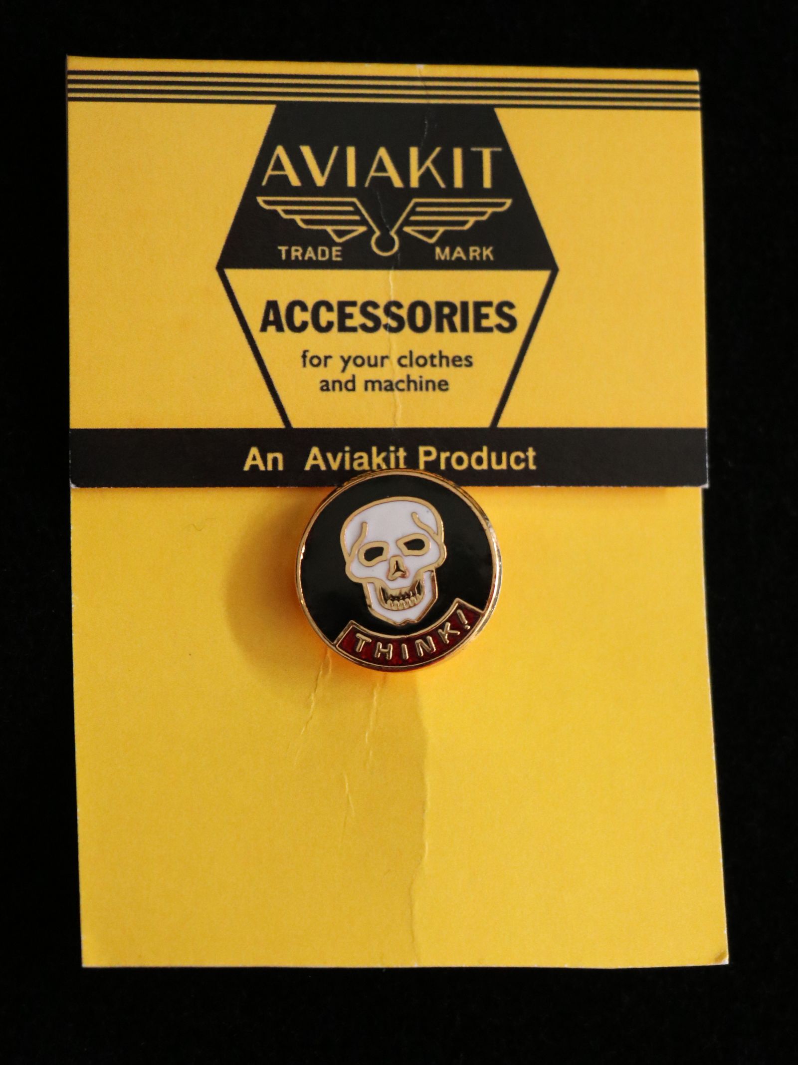 "THINK! SKULL" BADGE