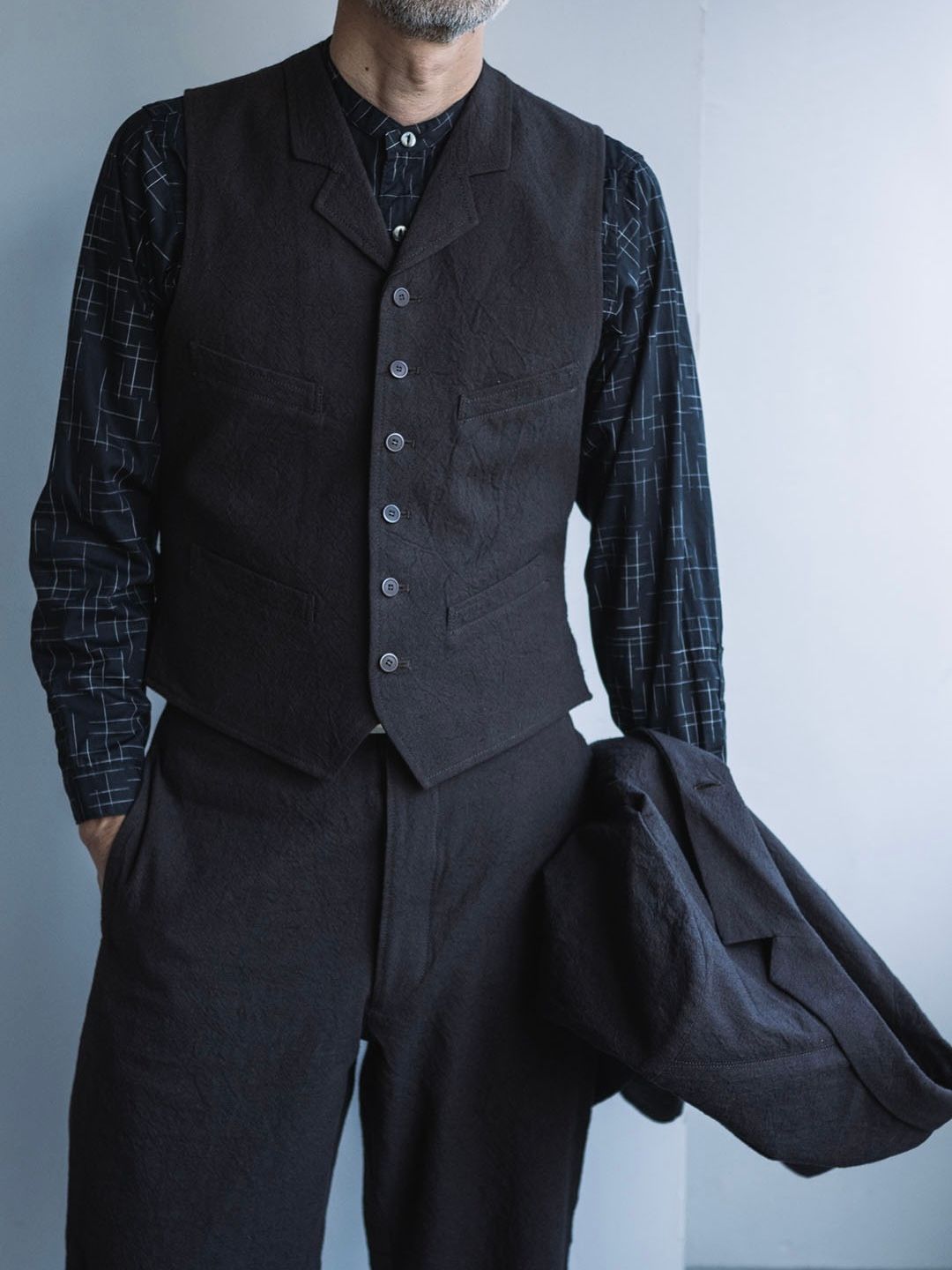 ANCIENT CLOTH WYOMING VEST (DEAD LEAF BROWN)