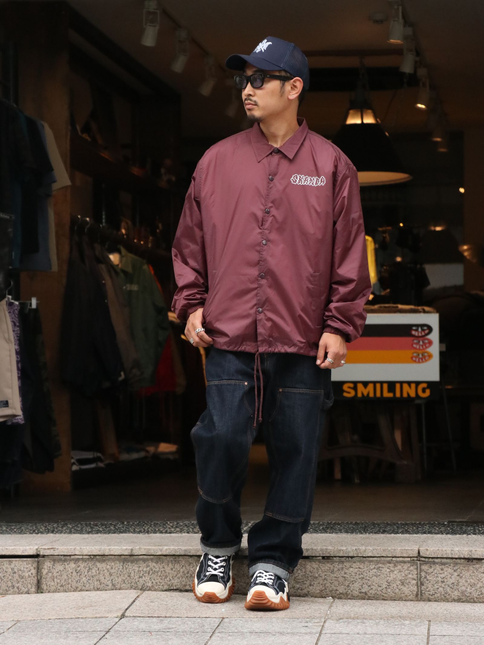 "S" LADY BOA COACH JACKET (BURGUNDY)