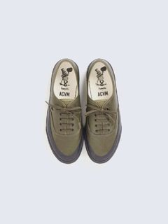 【PEANUS&CO. x ACVM】 WAXED COTTON P-DECK SHOES (OLIVE)