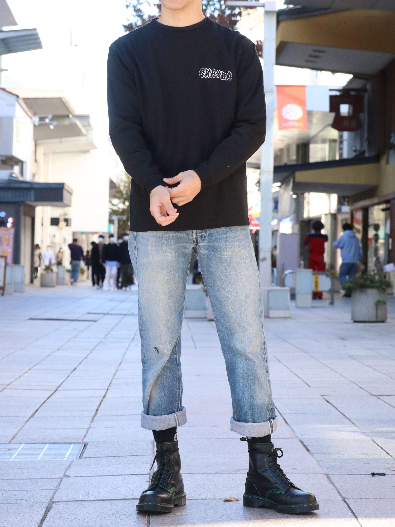 "S"LADY L/S TEE（ブラック）