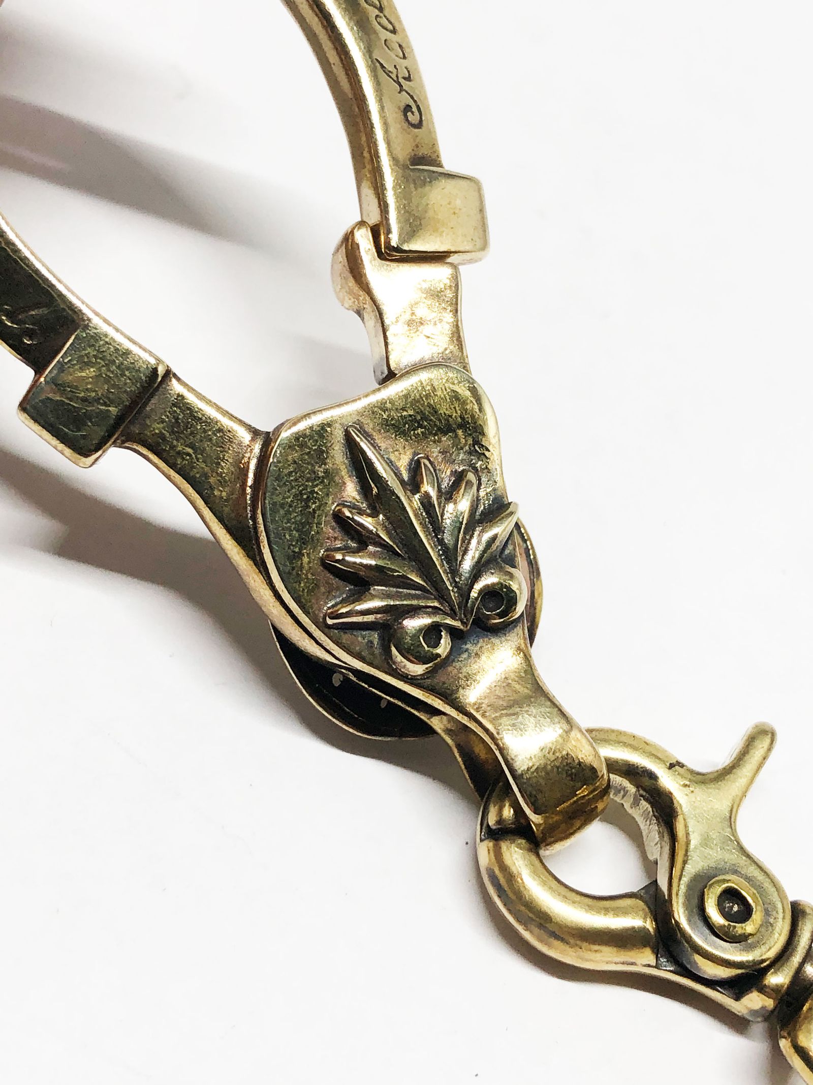 HORSESHOE KEYHOLDER HORSE & AGAVE (BRASS)