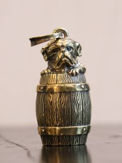 BULL BOTTLE (BRASS/STONE)