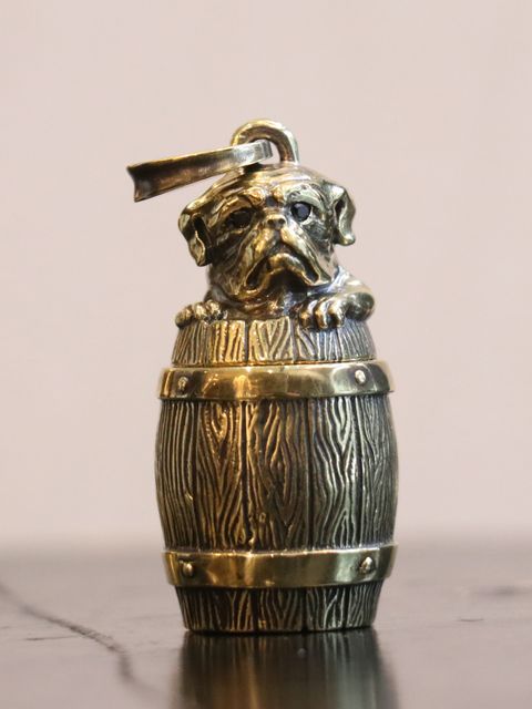 BULL BOTTLE (BRASS/STONE)