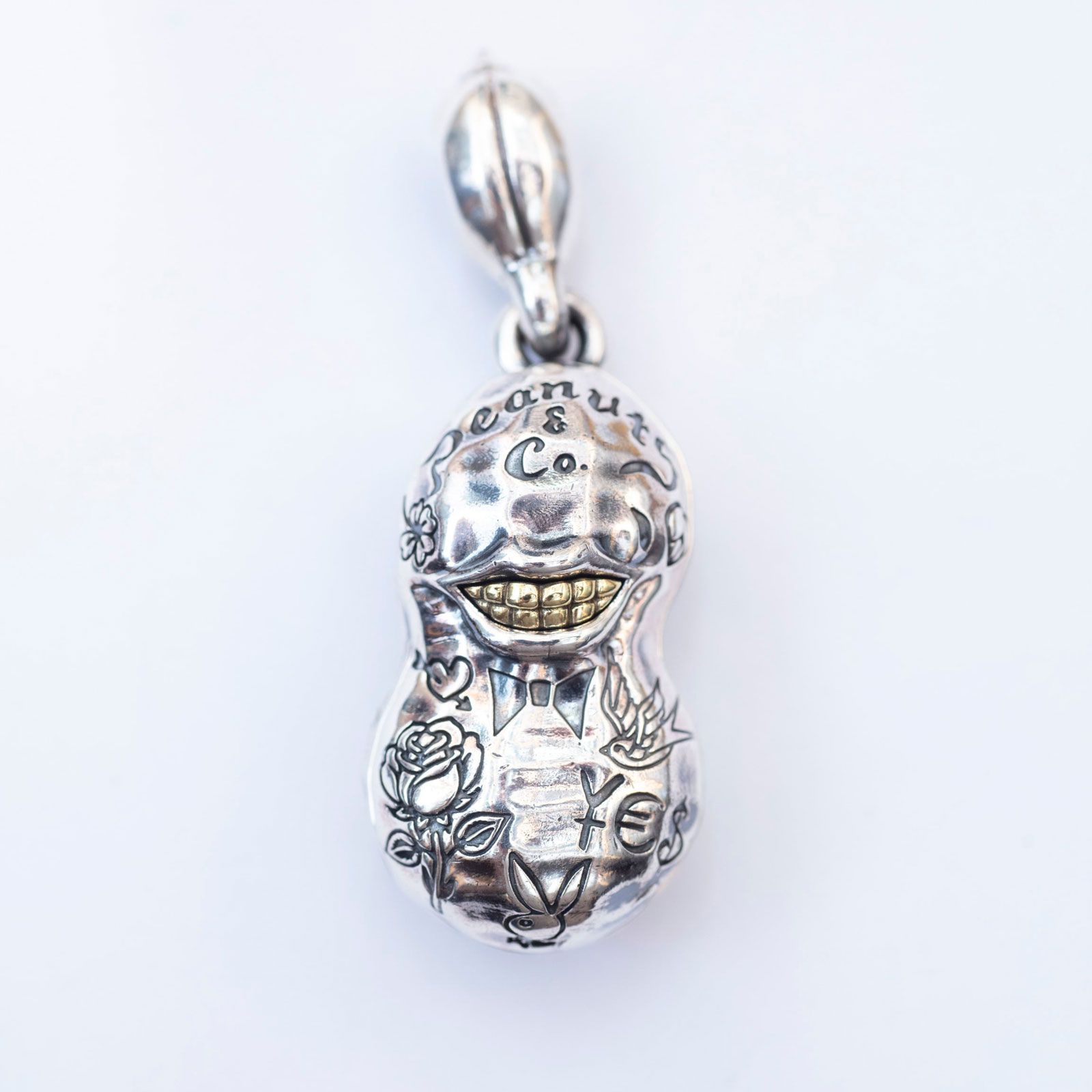 【即日発送可能】TATTOO PEANUTS (MEDIUM) (SLIDE) (SILVERxK10YELLOW GOLD)