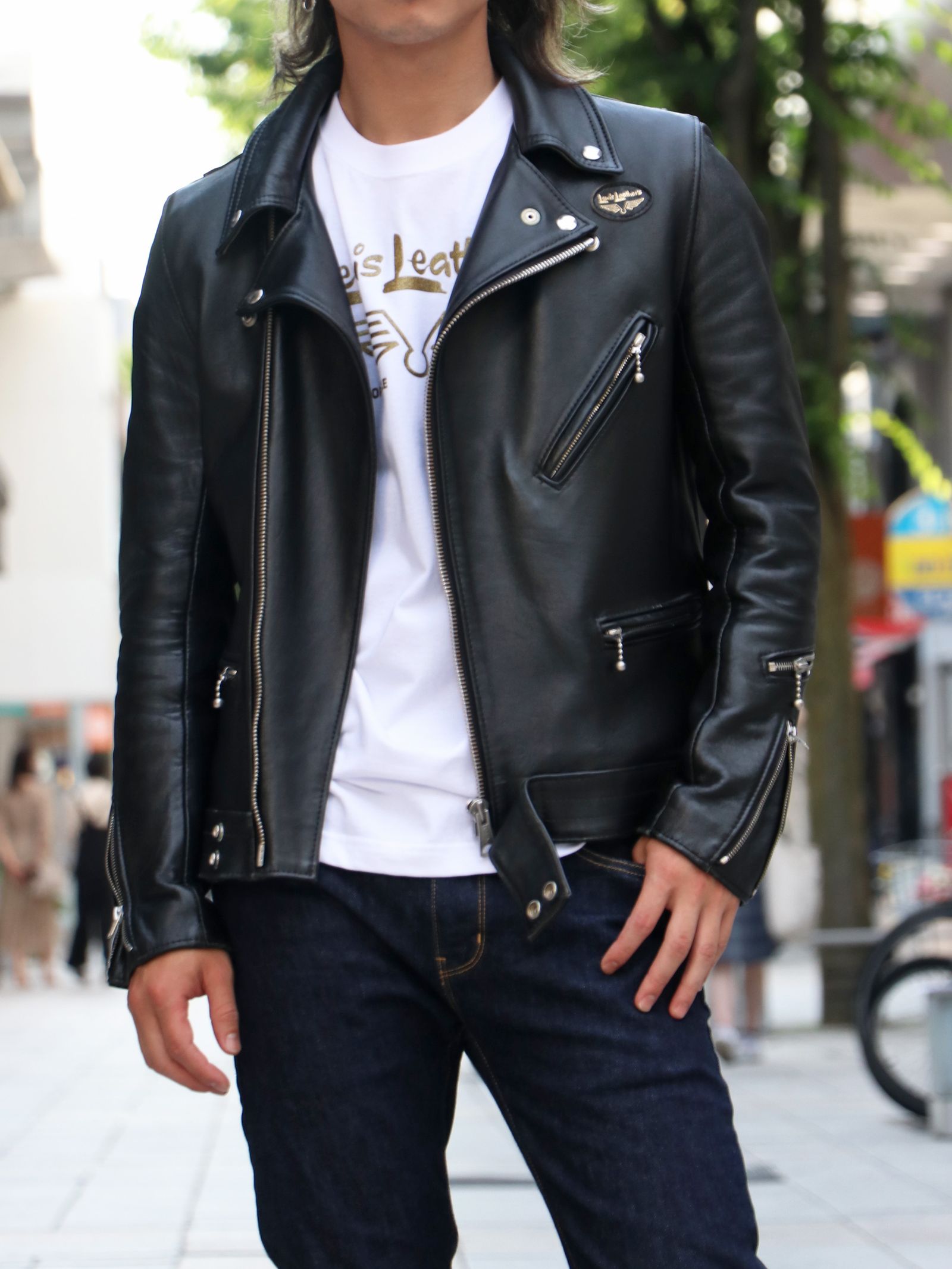 【即日発送可能】LEWIS LEATHERS "GOLD WING" T-SHIRTS (WHITE)