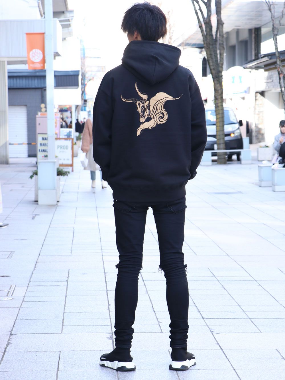 "Year of the ox"オリジナルヘビーオンスパーカー(ブラック) / "Year of the ox"  ORIGNAL HEAVY OZ PULLOVER (BLACK)