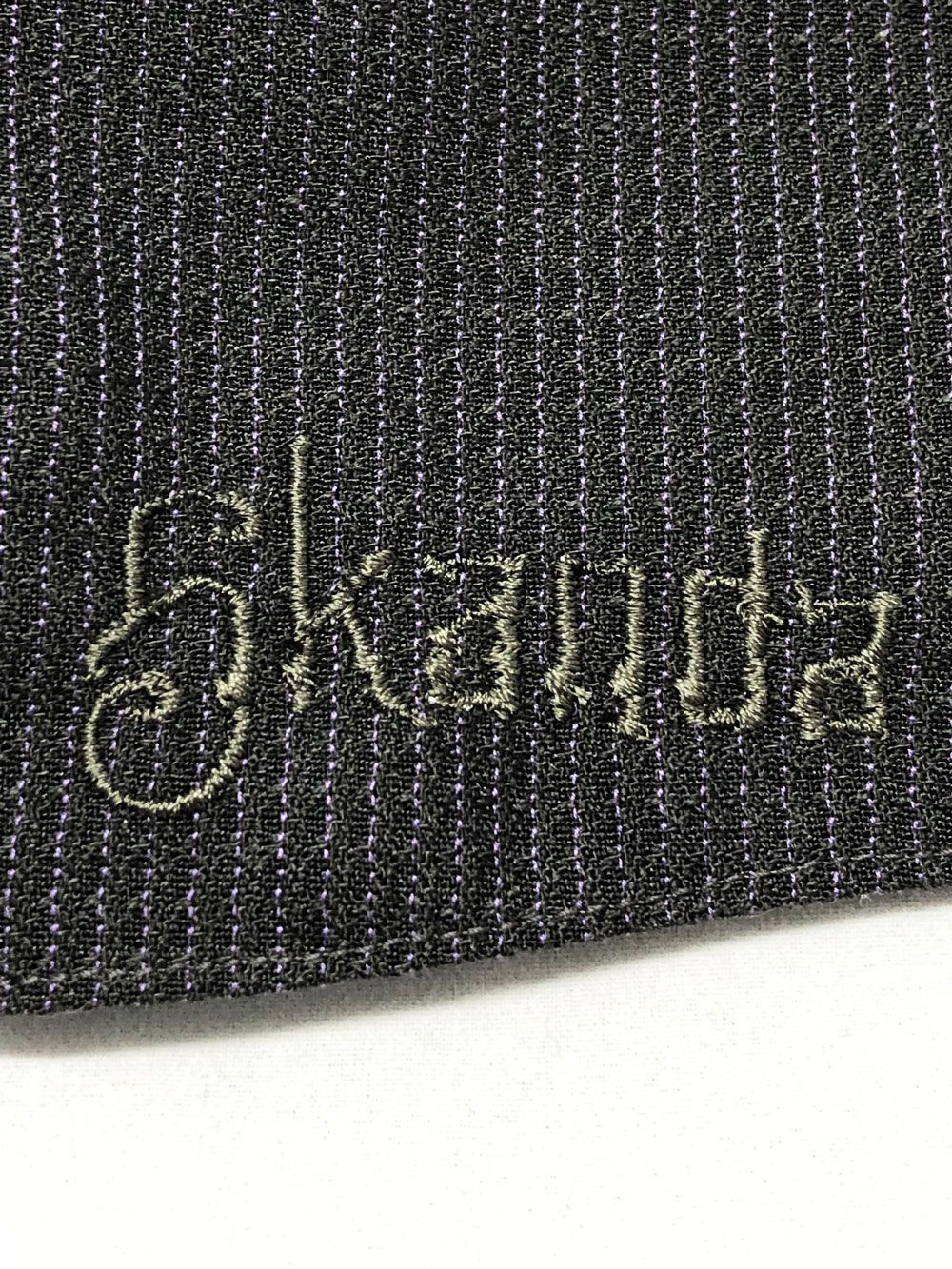 SKANDA× haru*hano 刺繍 マスク (カーキ)