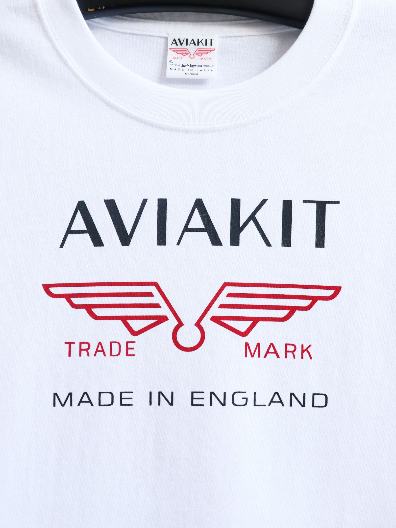 "AVIAKIT WING" RIB L/S T-SHIRTS (WHITE)