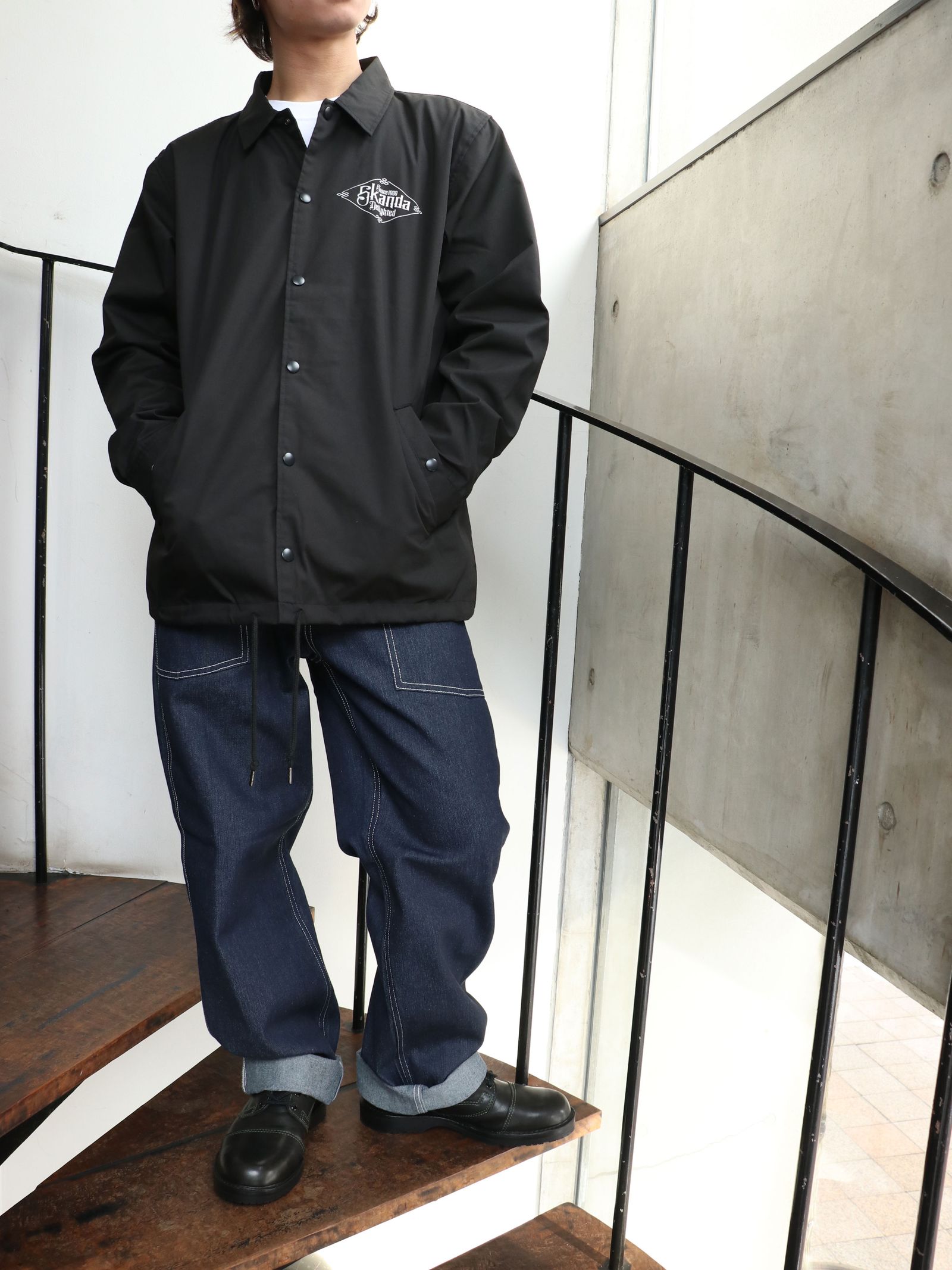 SKANDA ORIGNAL T/C コーチジャケット (ブラック) / SKANDA ORIGNAL  T/C COACH JACKET (BLACK)