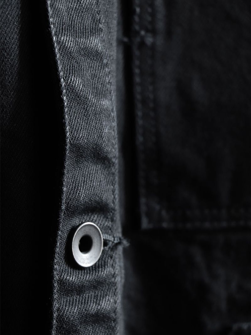 BLACK SIGN - 15oz BLACK DENIM DELTA JACKET (DEEP BLACK) | SKANDA