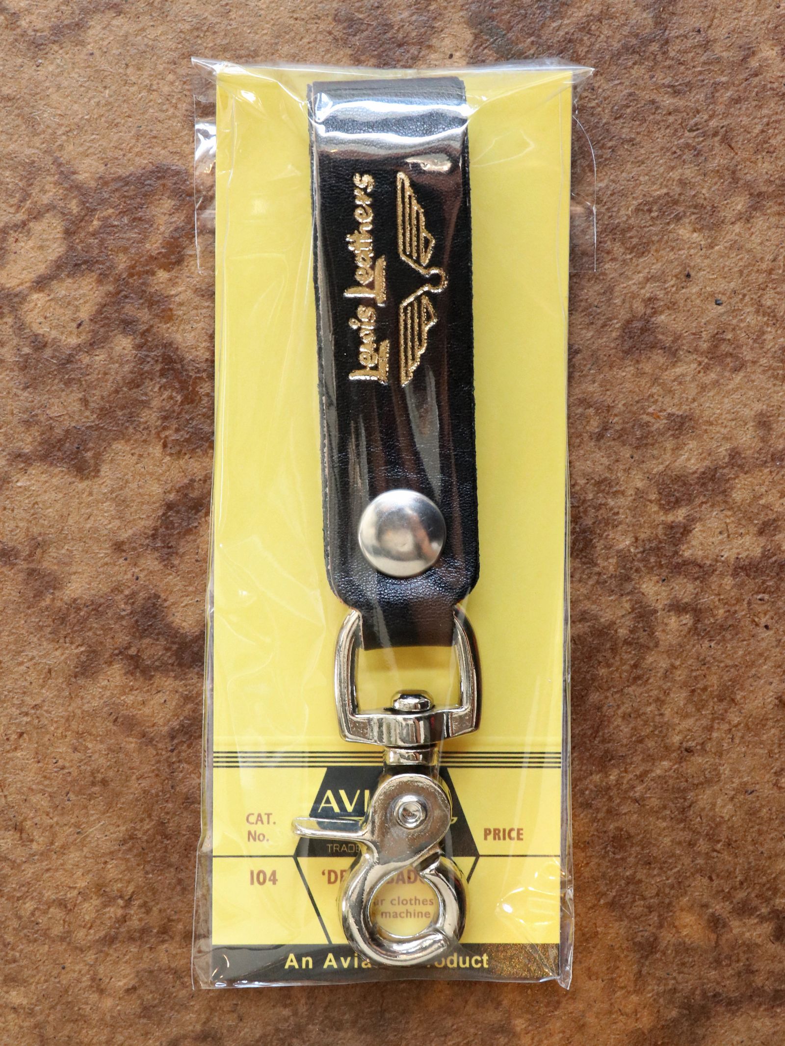 LEWIS LEATHERS BELT LOOP KEYRING MK2 "VEG-COW" (GOLD LOGO)