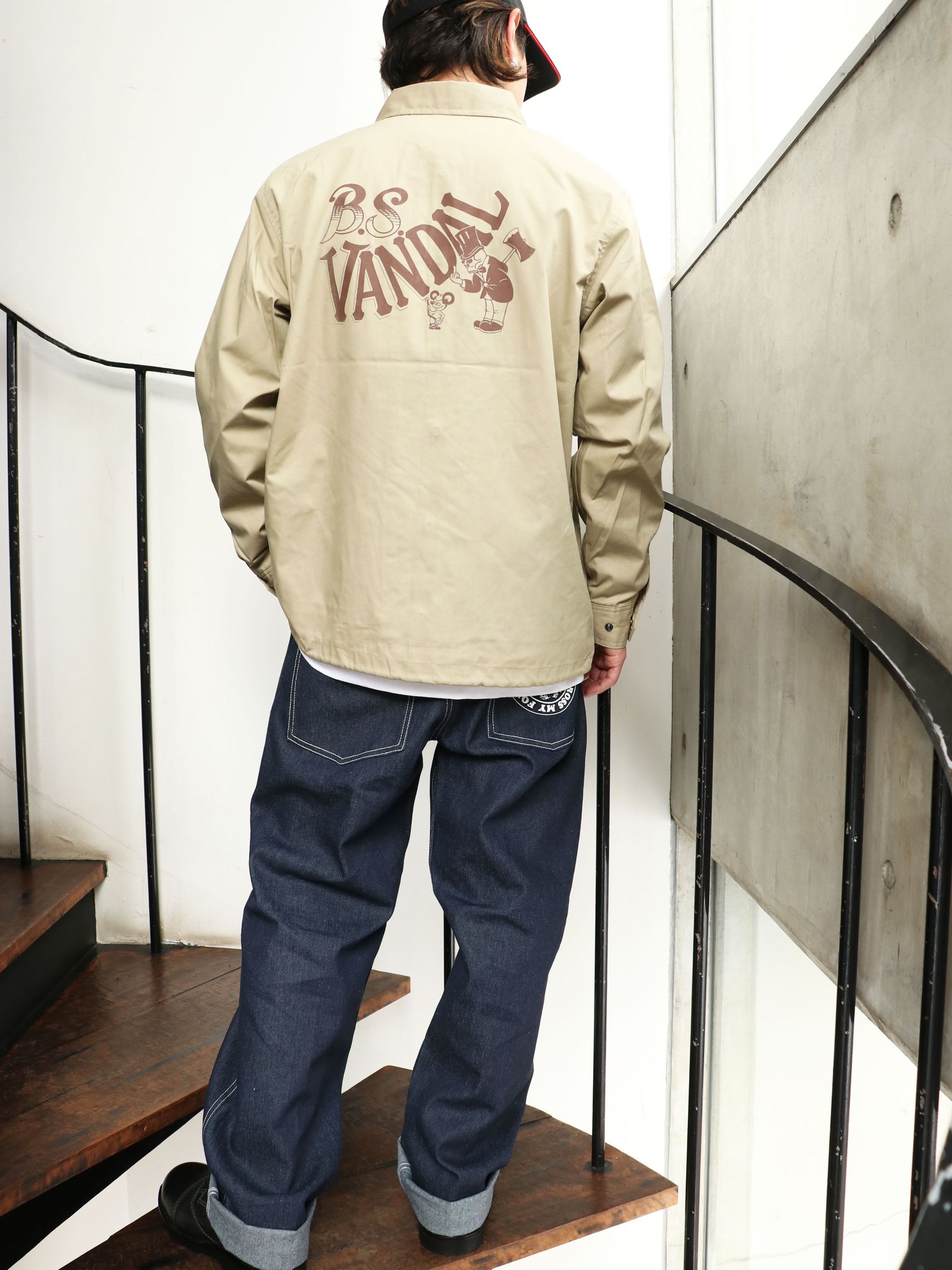 SKANDA ORIGNAL T/C コーチジャケット (ベージュ) / SKANDA ORIGNAL  T/C COACH JACKET (BEIGE)
