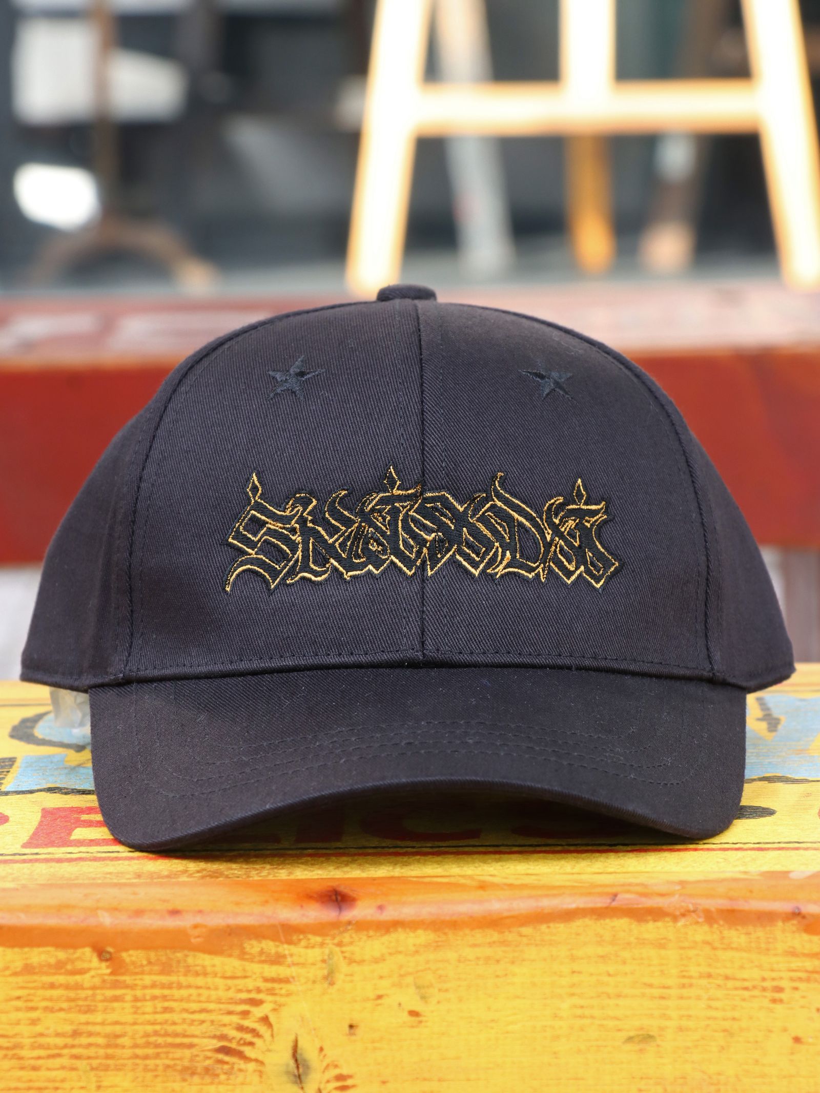 SKANDA カーブバイザーミドルキャップ / SKANDA Curve Visor Middle Cap (BLACK×BLACKSTAR)