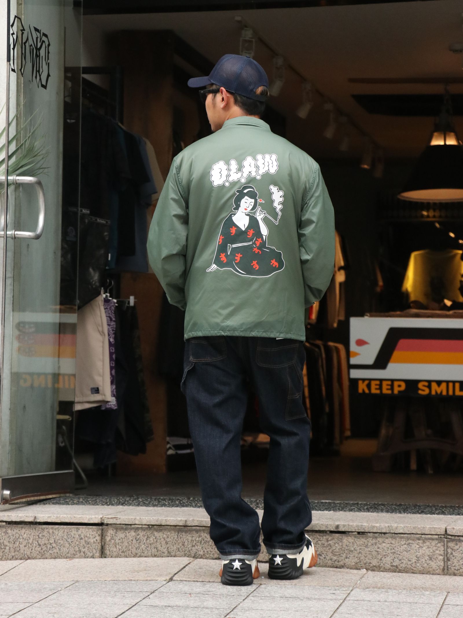 "S" LADY BOA COACH JACKET (GREEN)