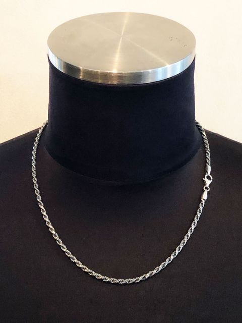 【即日発送可能】ROPE TYPE CHAIN 50cm (線径3.3mm) (SILVER925)