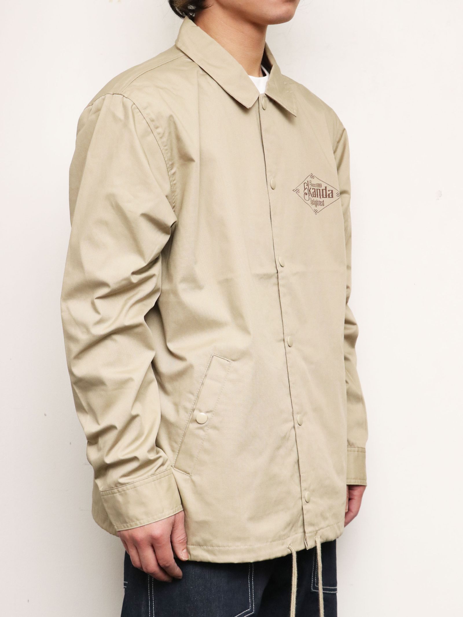 SKANDA ORIGNAL T/C コーチジャケット (ベージュ) / SKANDA ORIGNAL  T/C COACH JACKET (BEIGE)