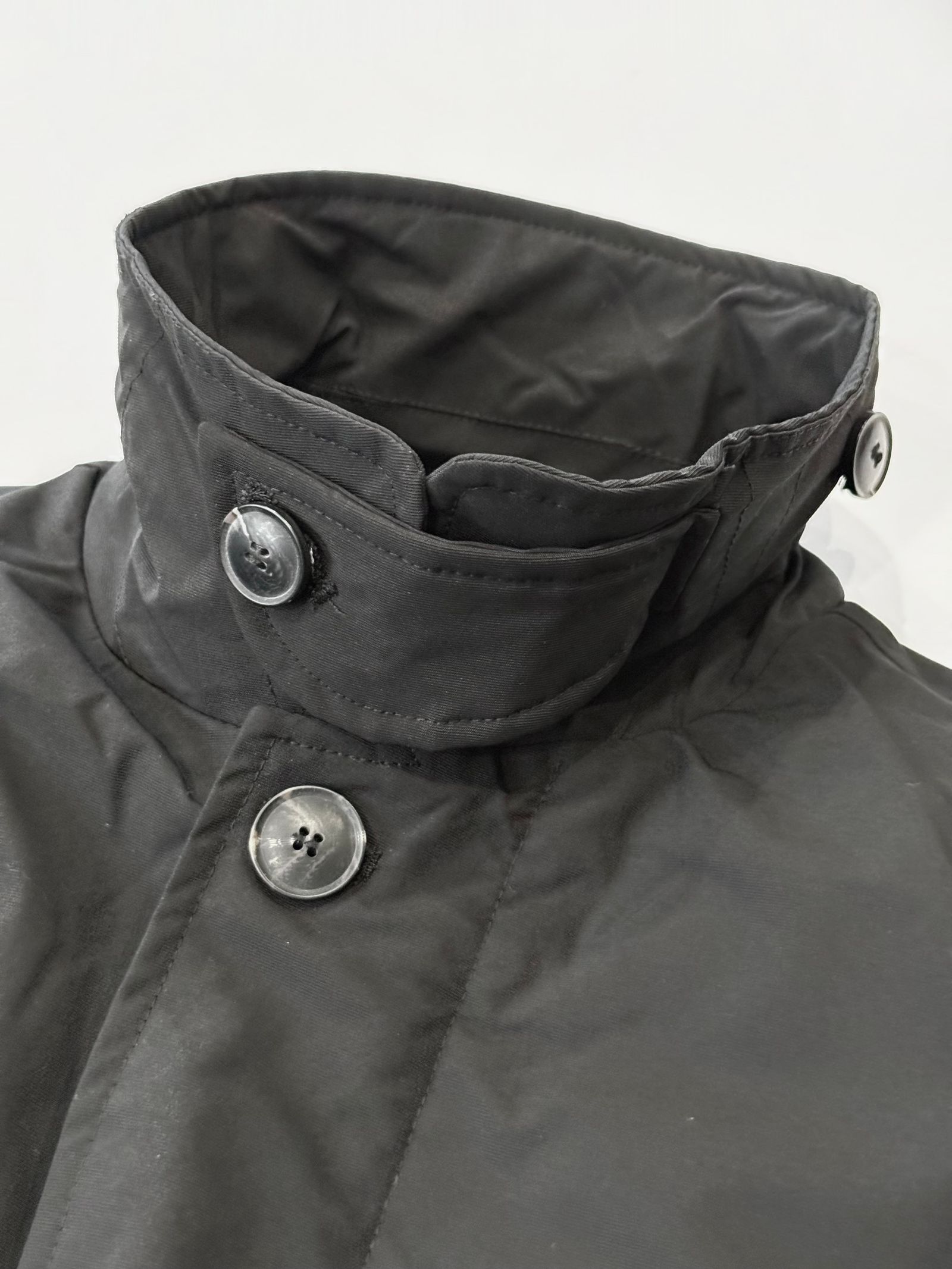 PADDED NYLON MIDDLE COAT / BLACK