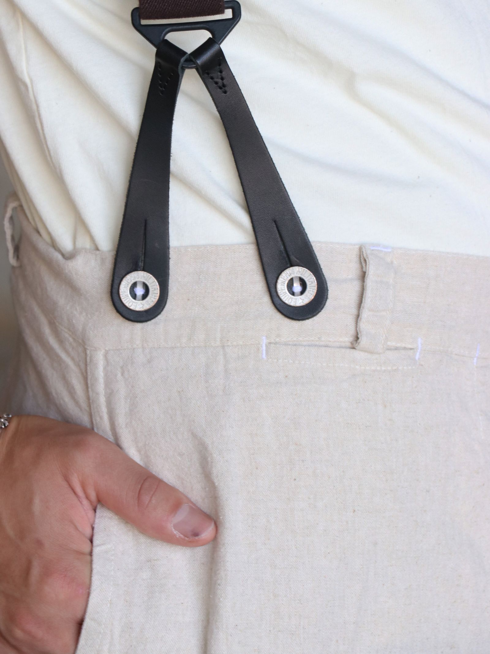 FRENCH ARMY LINEN PANTS (NATURAL)