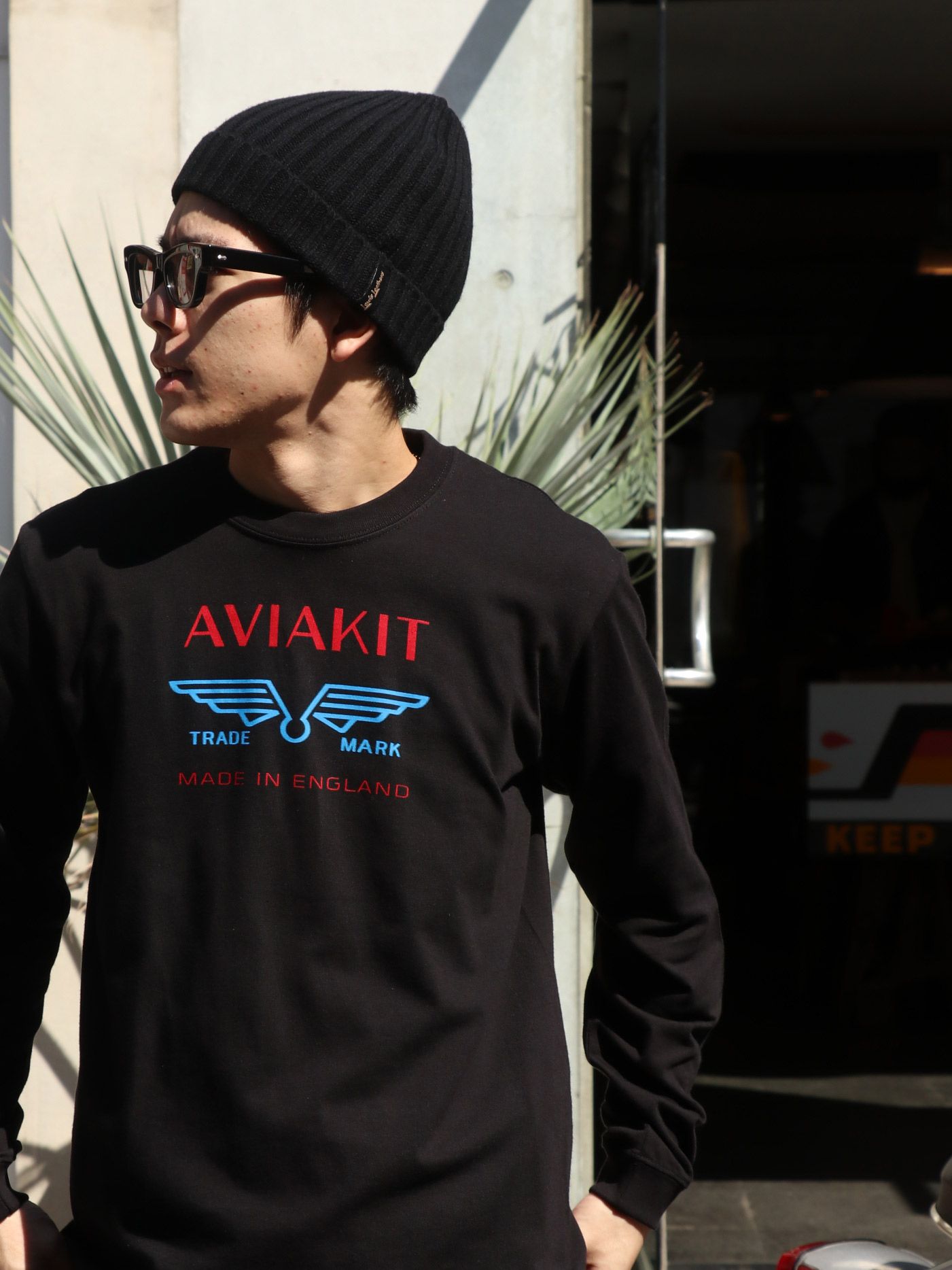 EFFECTOR × LEWIS LEATHERS / AVIAKIT EYEWEAR SILVER HINGES (SMOKE LENS)