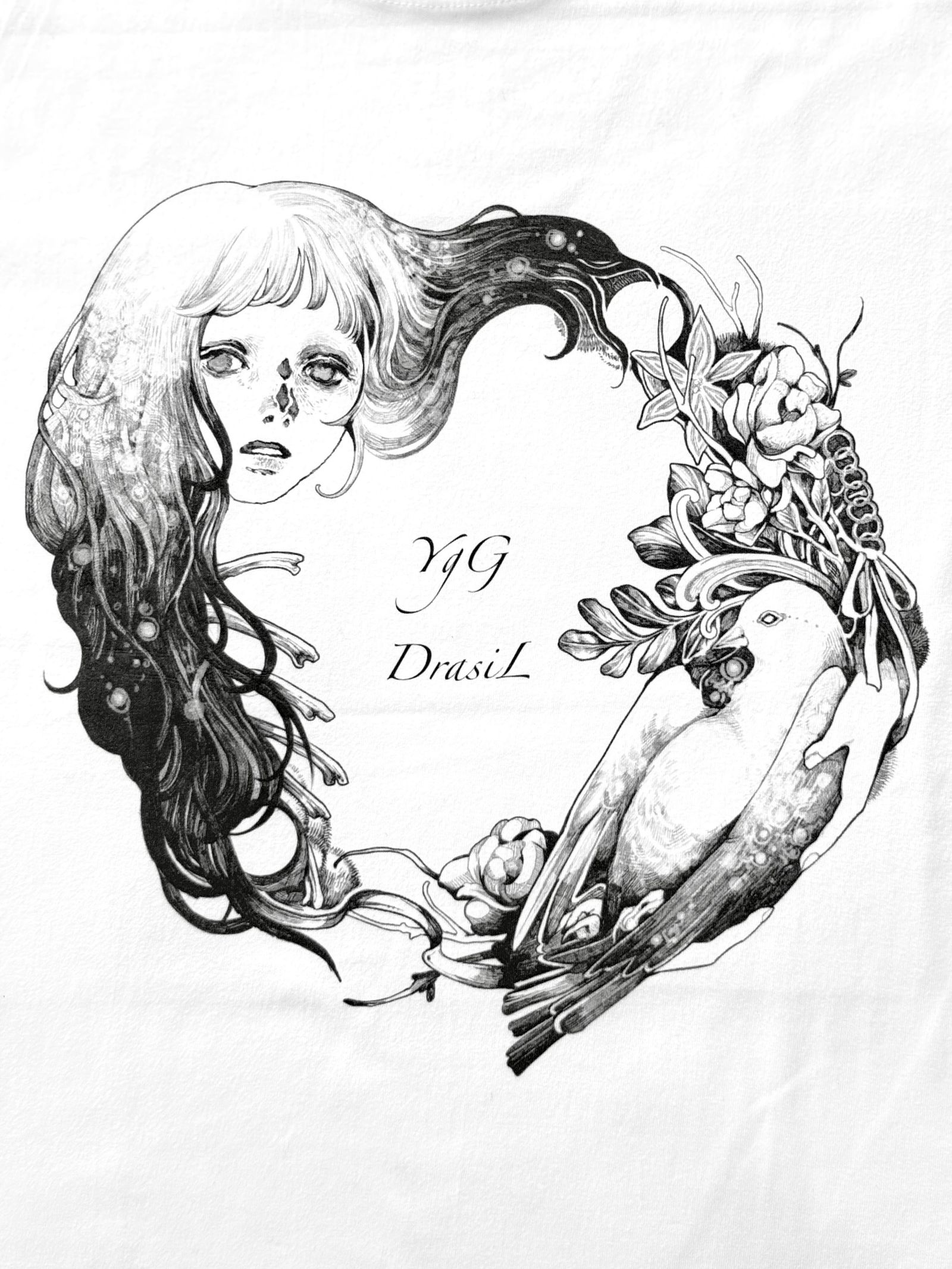 YgG DrasiL L/S TEE DESIGN by YUIKA (WHITE)