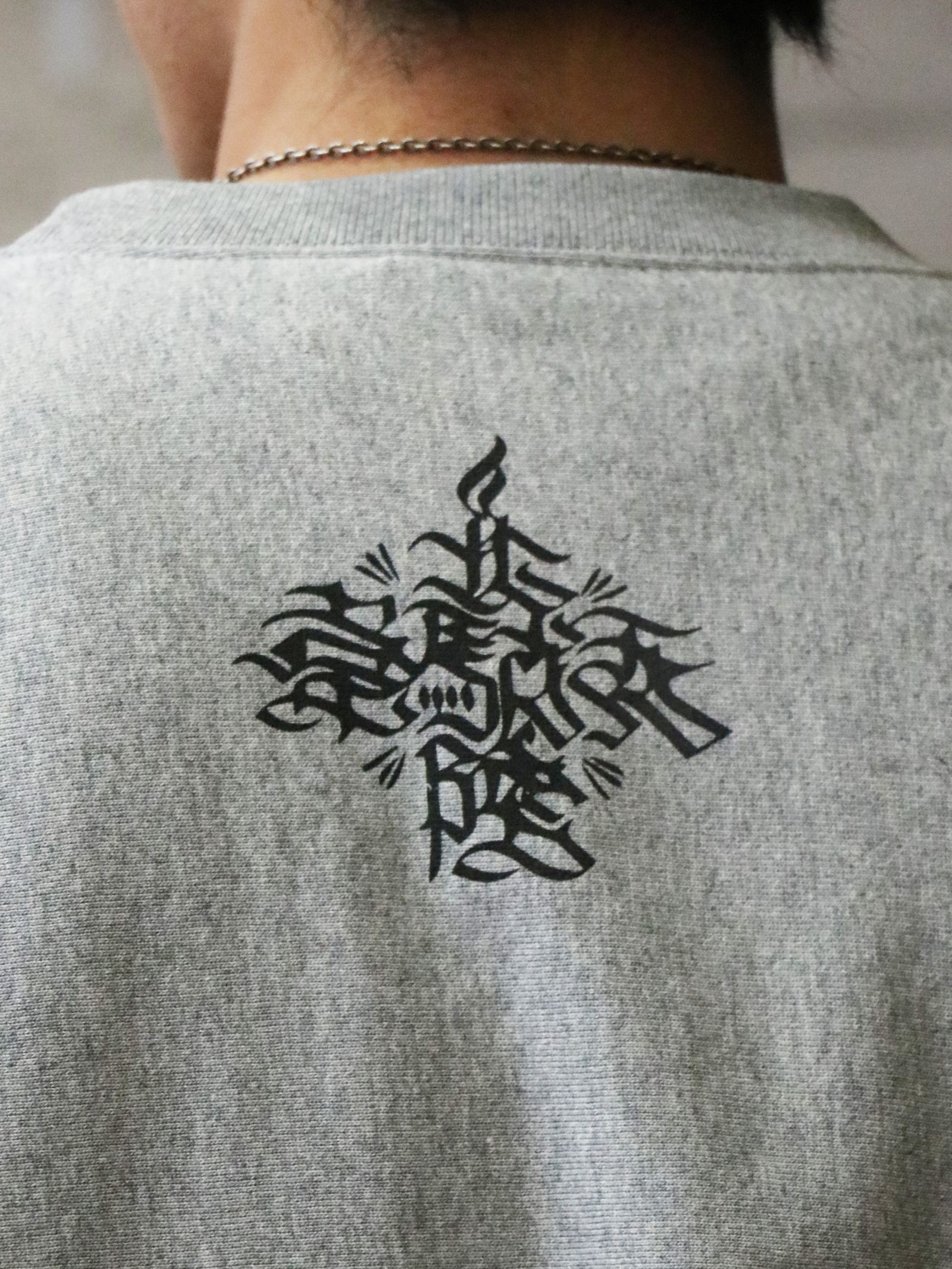 MOZYSKEY×SKANDA "疾風迅雷"SWEAT CREW NECK (GRAY) / 別注スウェット (グレー)