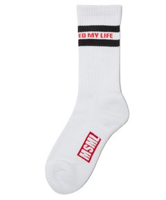ラインソックス  / LINE SOCKS (BLACK×RED)