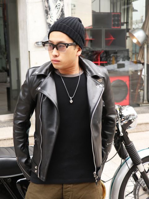 「大人カッコイイ」Lewis Leathersのライダースコーデ