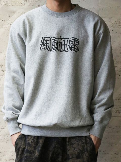 MOZYSKEY×SKANDA "疾風迅雷"SWEAT CREW NECK (GRAY) / 別注スウェット (グレー)