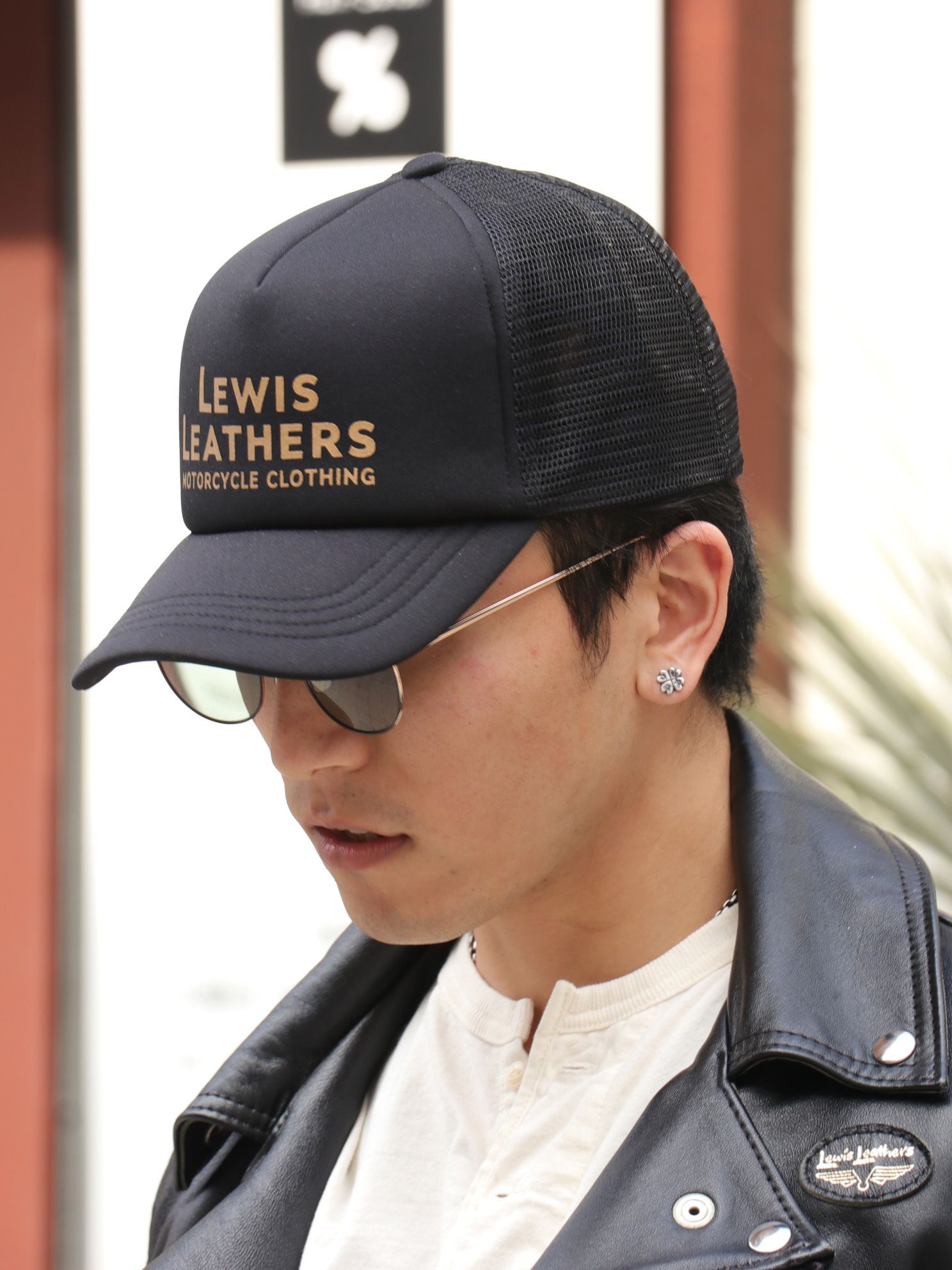 Lewis Leathers - 【即日発送可能】LEWIS LEATHERS MESH CAP (BLACK 