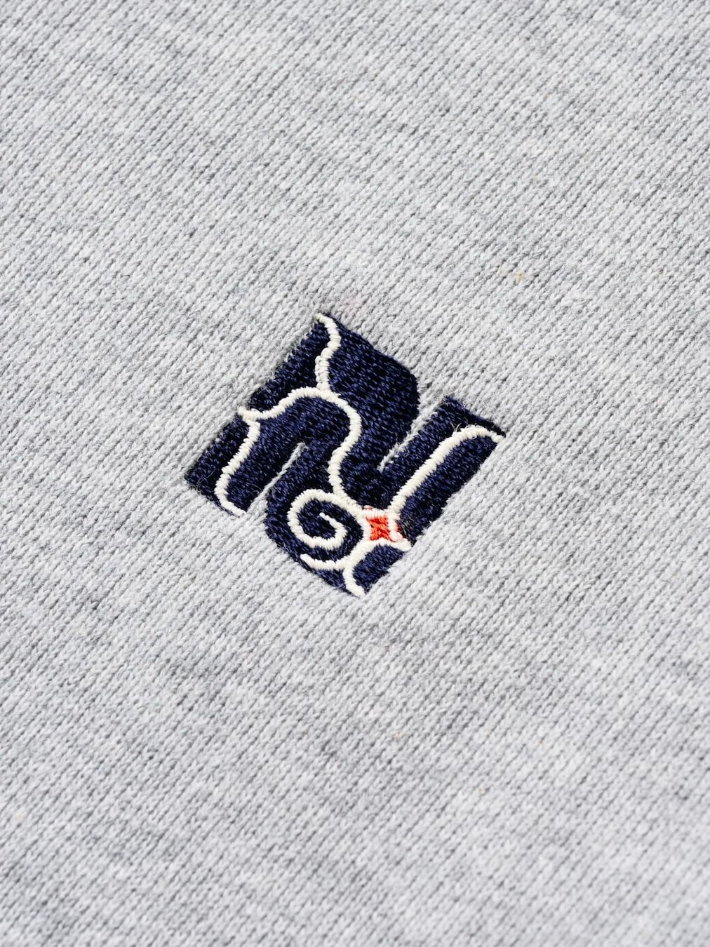 ワンポイント刺繍スウェット/ NIBUTANI WORKS logo / (GRAY)