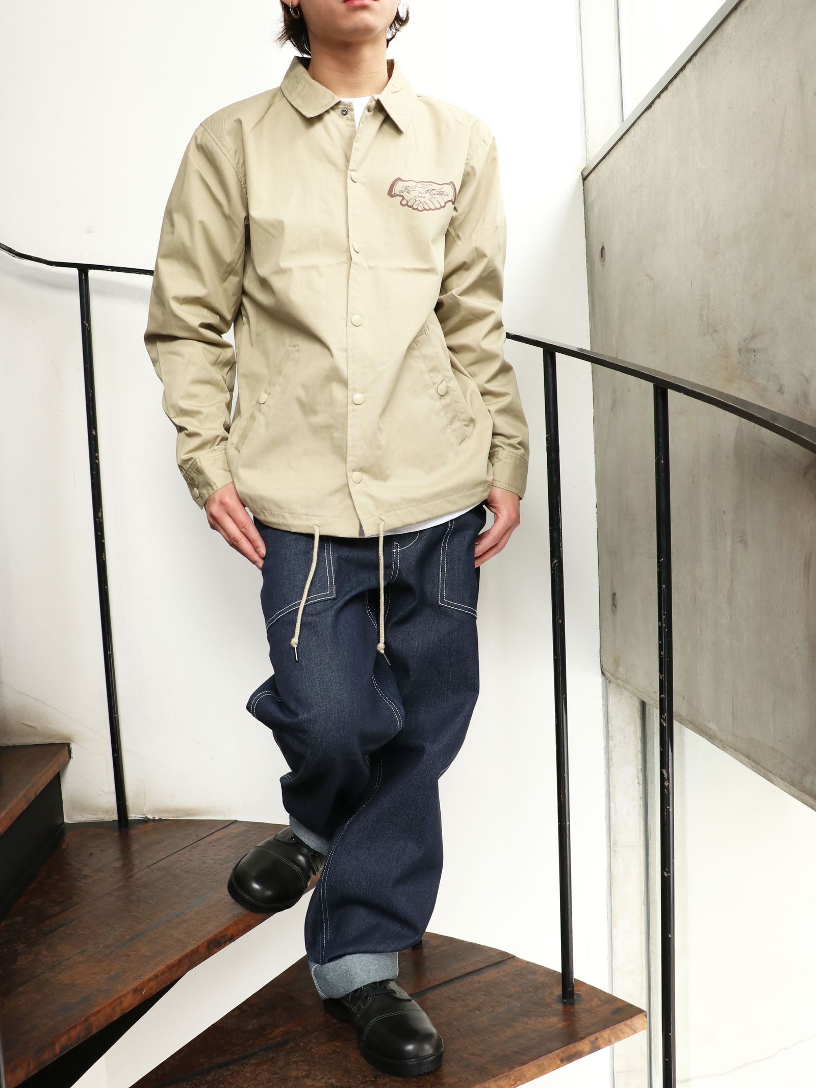 SKANDA ORIGNAL T/C コーチジャケット (ベージュ) / SKANDA ORIGNAL  T/C COACH JACKET (BEIGE)