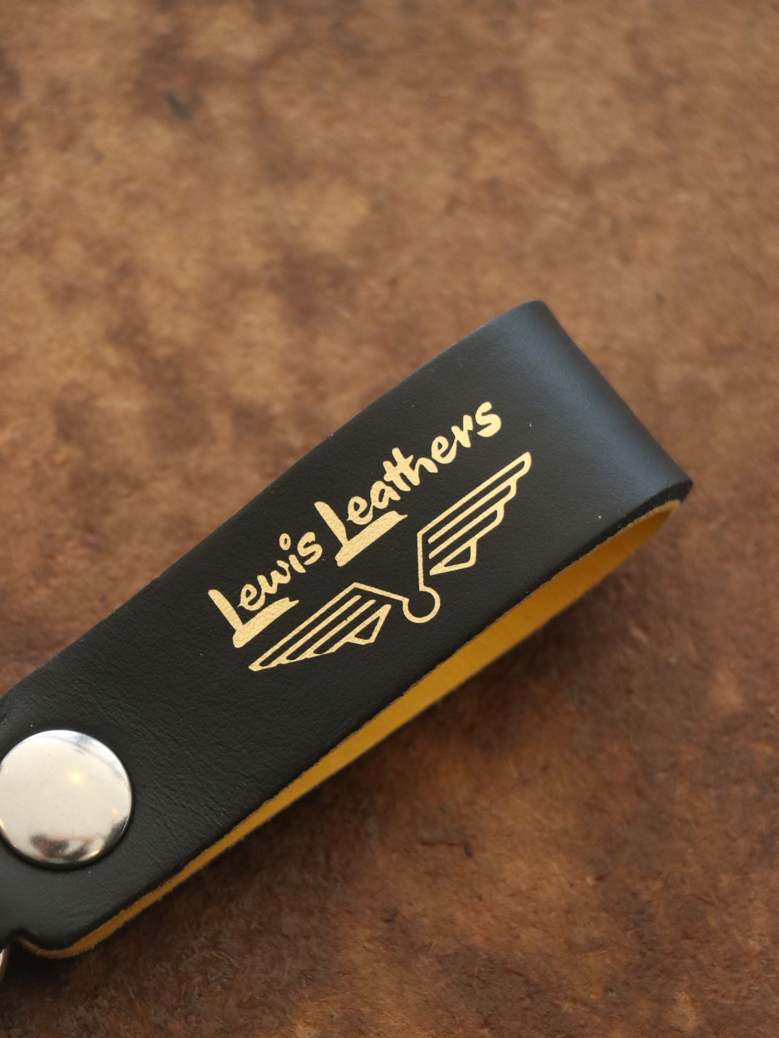 【限定発売】LEWIS LEATHERS BELT LOOP KEYRING MK2 (BLACK×YELLOW)