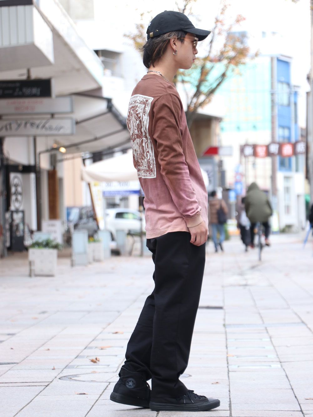 オリジナル ブリーチロングスリーブTシャツ(ブラウン) / ORIGNAL HEAVY OZ BLEACH L/S TEE  (BROWN)