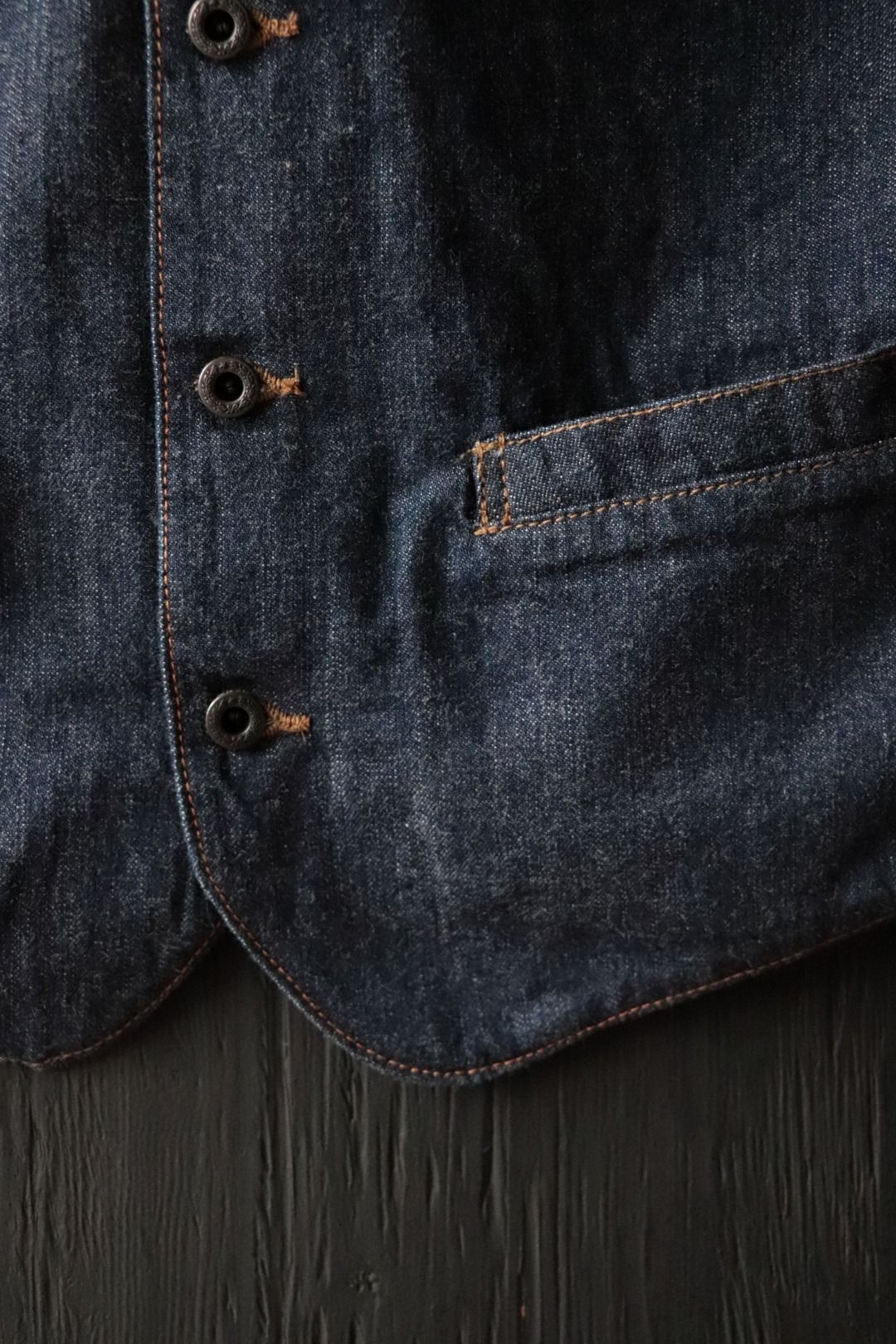 1920'S 10.5OZ DOCKERY VEST (DARK INDIGO)