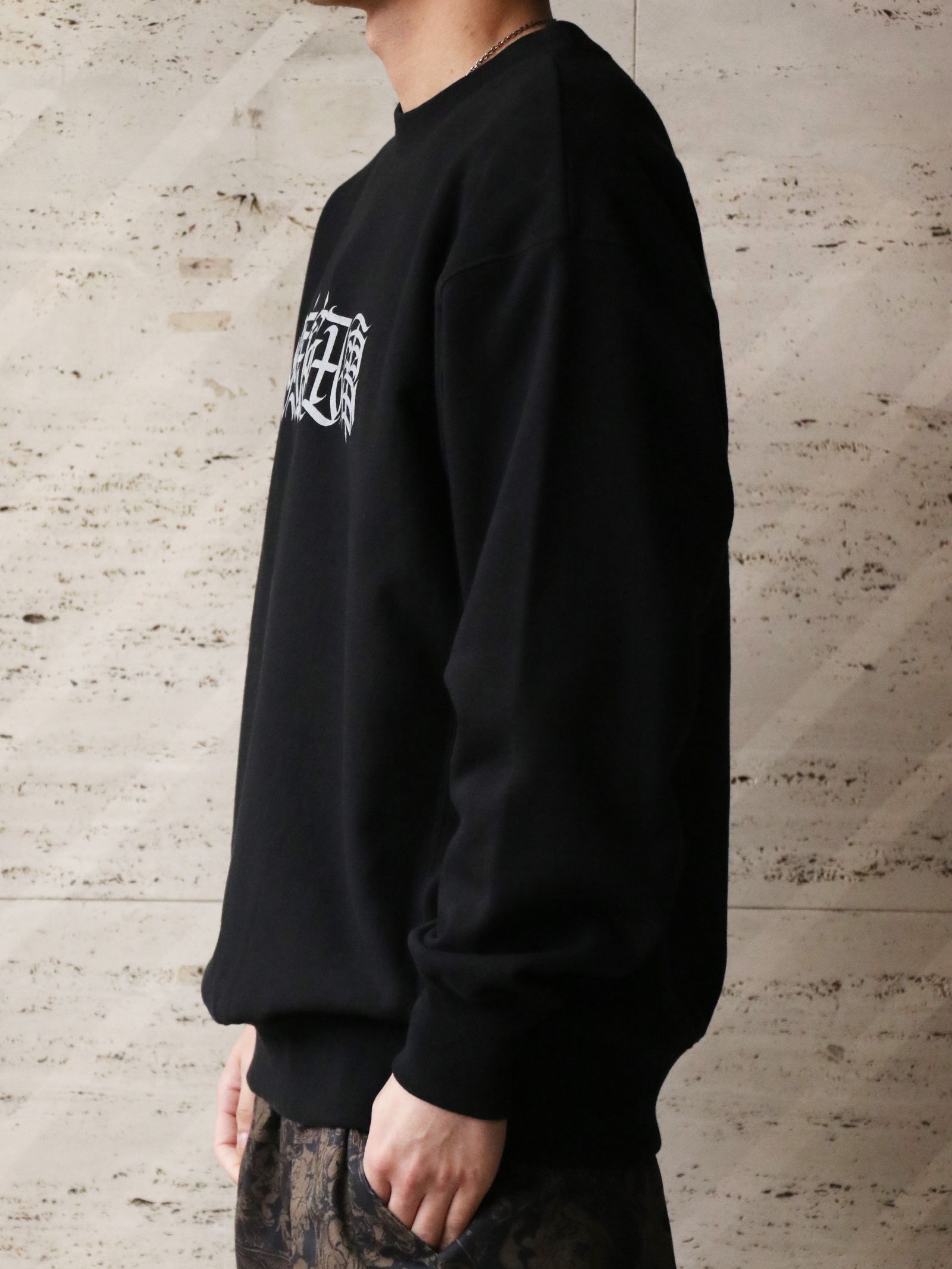 MOZYSKEY×SKANDA "疾風迅雷"SWEAT CREW NECK (BLACK) / 別注スウェット (ブラック)